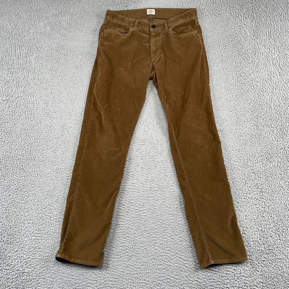 Faherty Corduroy Pants Mens 31 Brown 5-Pocket Stretch Organic Cotton MBH2105-TIM